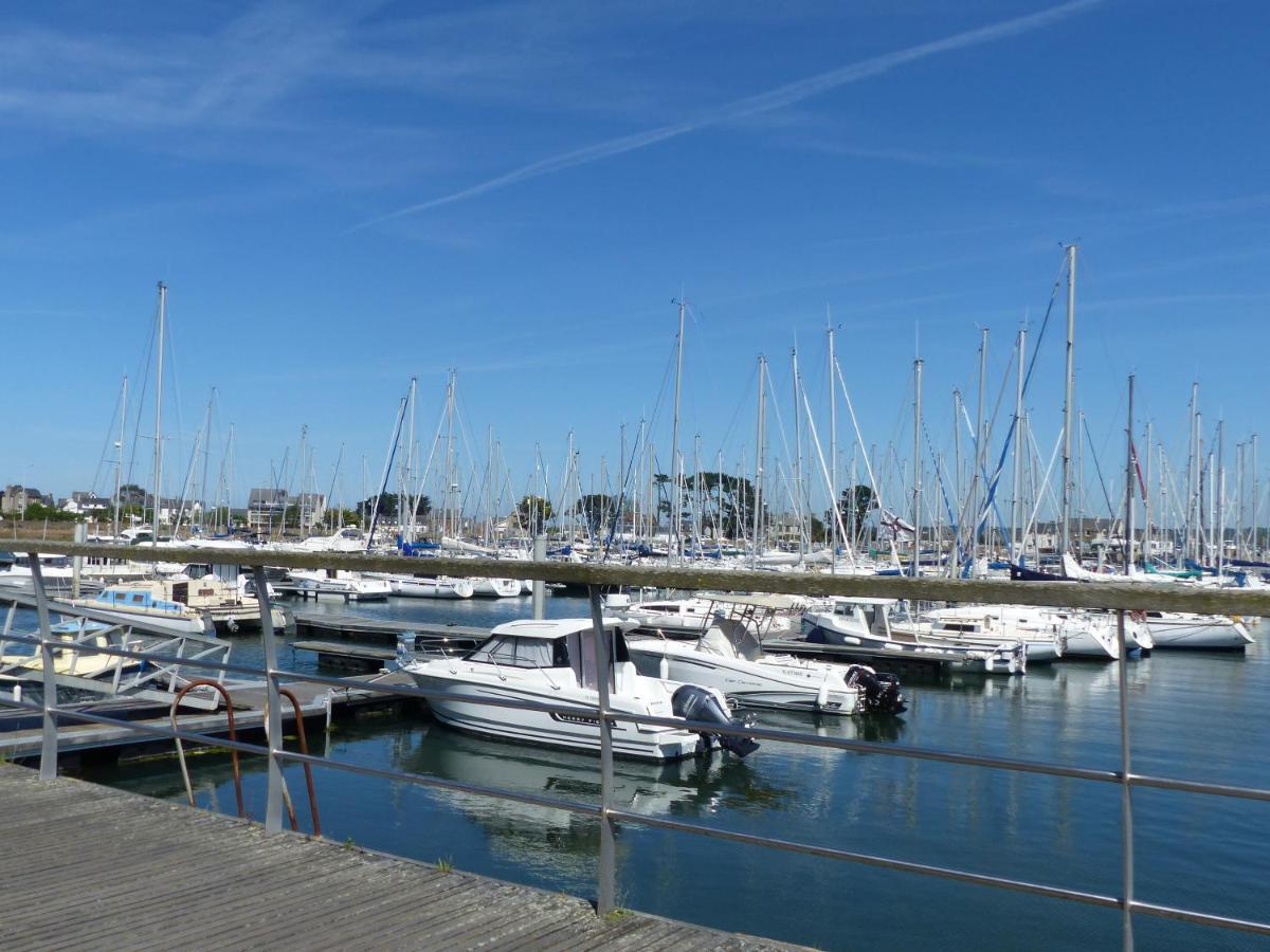 studio exposé plein sud vu sur le port de plaisance Perros-Guirec Exterior foto
